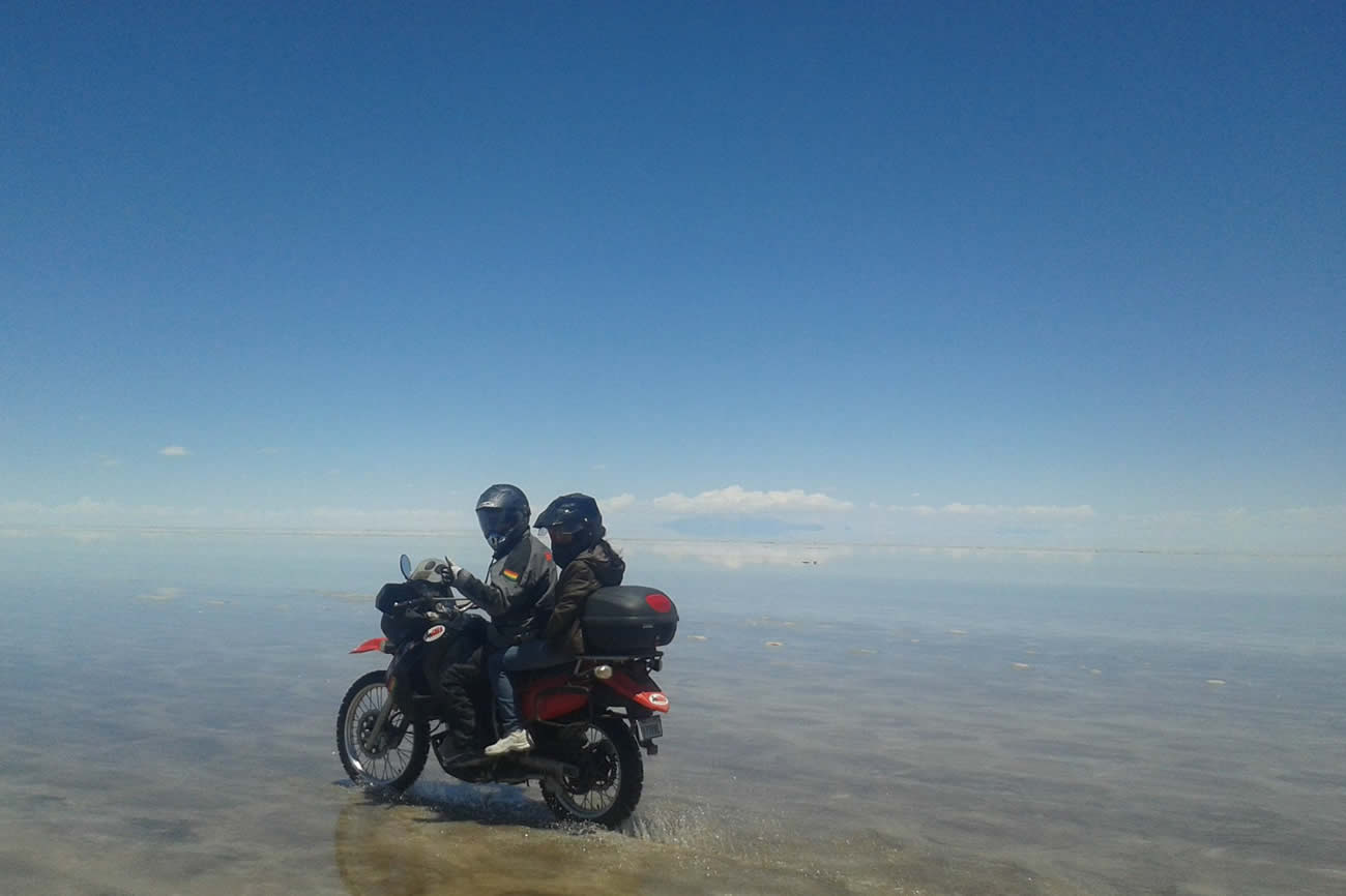 Salt flat motorcycle